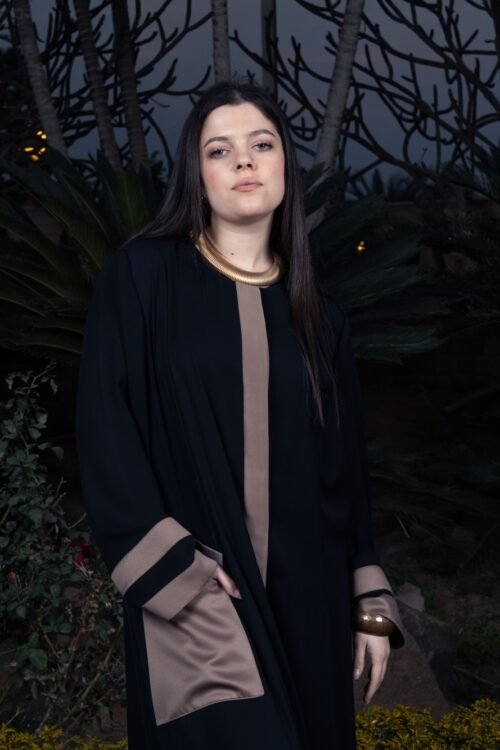 Basic Crepe Silk Abaya with a satin Band perfect for everyday Prayer