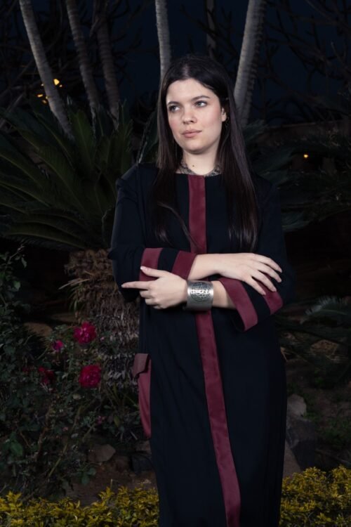 Basic Crepe Silk Abaya with a satin Band perfect for everyday Prayer
