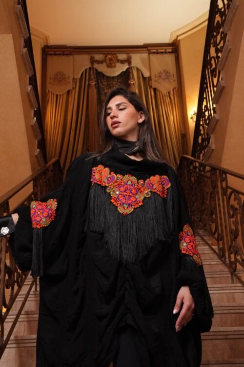 Trendy Black Malas Kimono